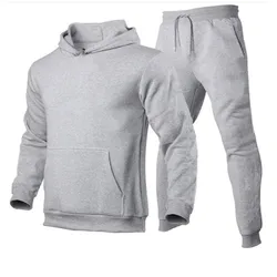 Basic Men/Women 2Pcs/Sets Sweatshirt Hoodies Pants 2023 Male Gyms Fitness Tops Joggers Sportswear Tracksuits