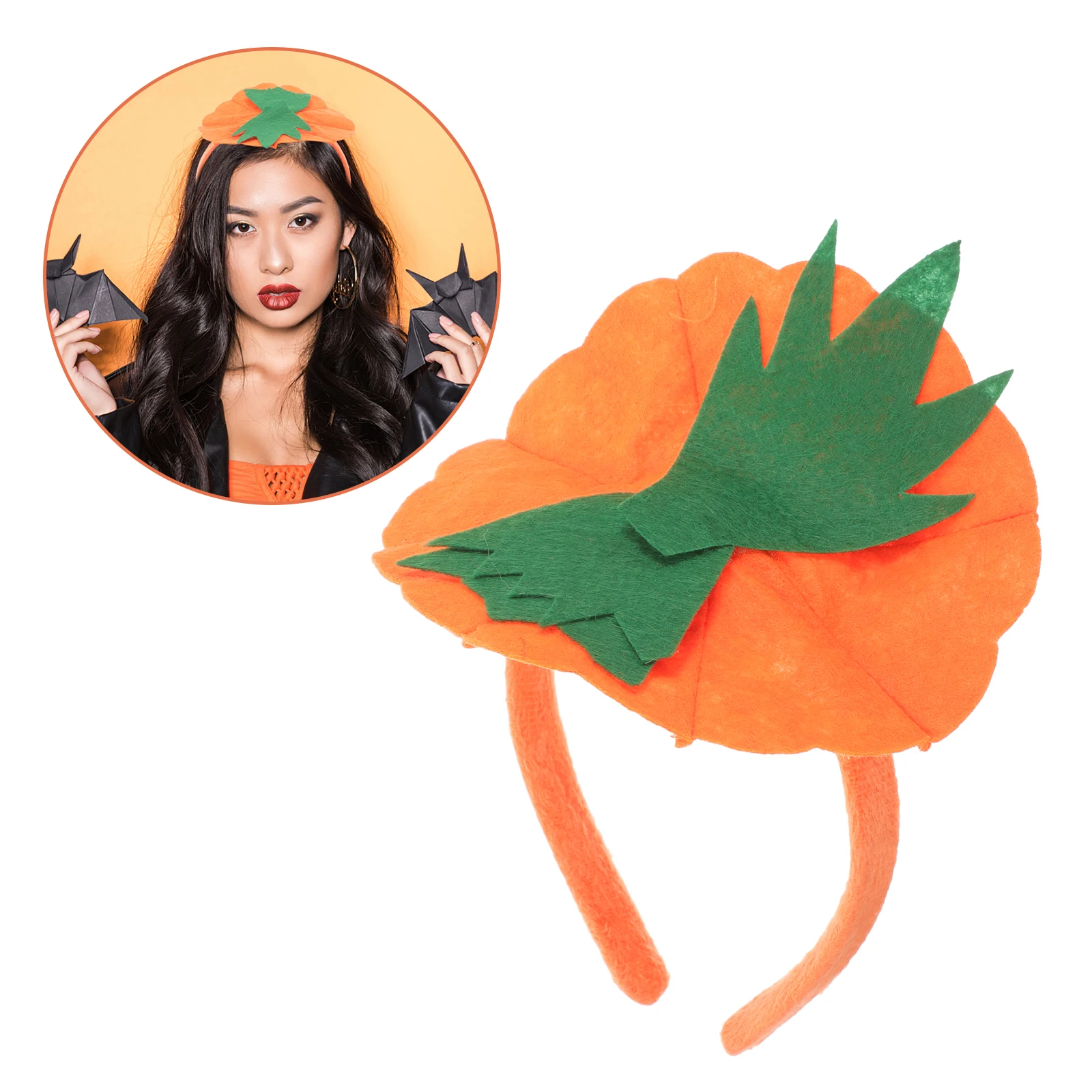 

Three-dimensional Pumpkin Headband Child Headbands Cosplay Headdress Prop Fabric Halloween