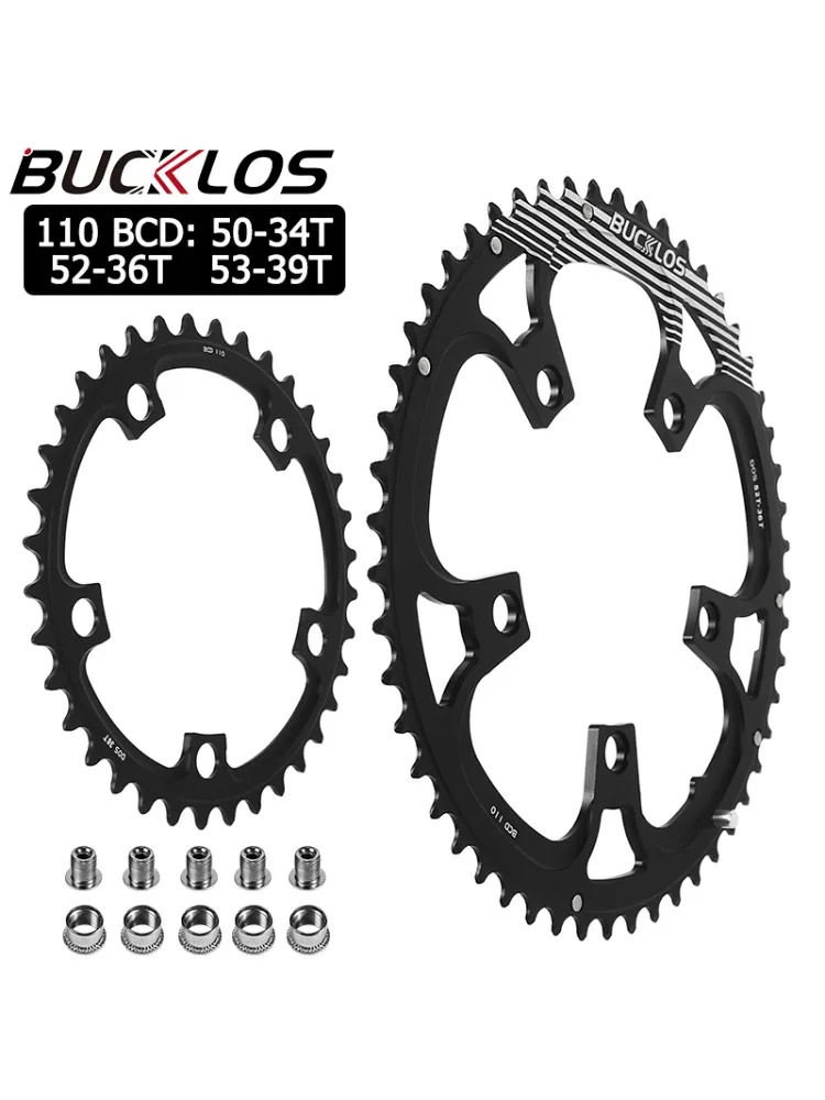 AliExpress BUCKLOS Road Bike Chainring 110BCD Chainring 50-34T 52-36T 53-39T Road Bicycle Chainwheel 110 BCD Bike Crown 8/9/10/11 Speed