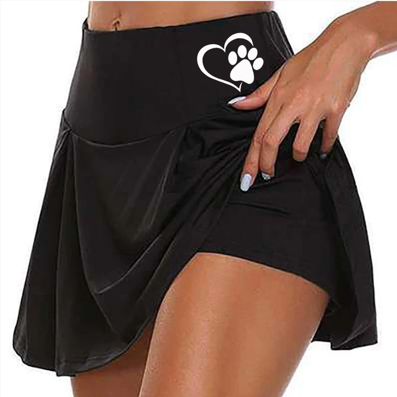 6 Kleuren Vrouwen Mode Effen Kleur Running Rok Met Double-Layer Tennis Golf Sport Hot Workout Shorts Gym rok S-5XL