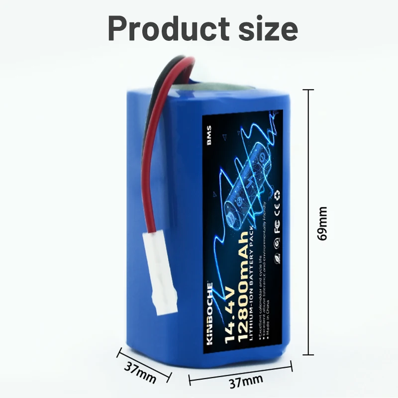 4S1P 14.4V 12800mAh lithium-ion battery pack, suitable for Xiaomi Robot G1 SKV4136GL H18650CH R30 R35