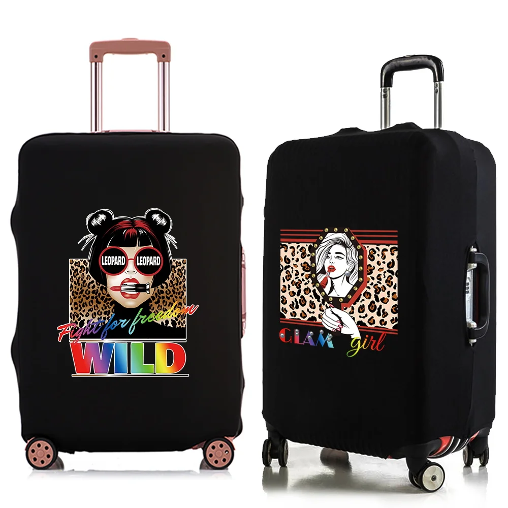 

Travel Suitcase Elastic Cover Luggage Protective Cover for 18-28 Inch Trolley Case Dust Cover Leopard Series Travel Accessories