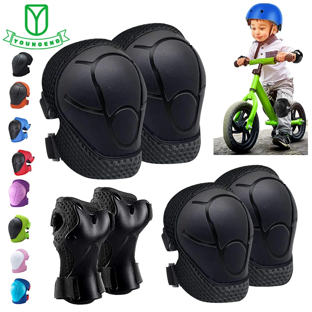 6PCS Children Elbow Pads Wrist Pads Knee Pads for 3-7 Year Old Kids Roller Skates Cycling BMX Bike Skateboard Inline Skatings