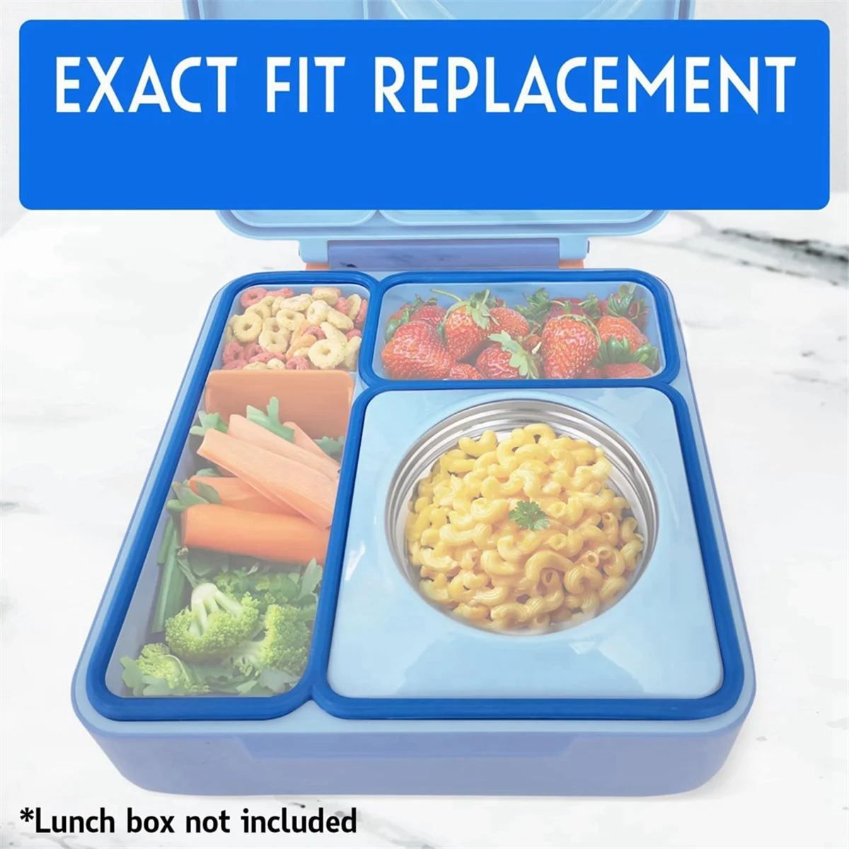 

ABIY-2 Set Silica Gel Sealing Gasket for OmieBox Lunch Box Replacement Parts White