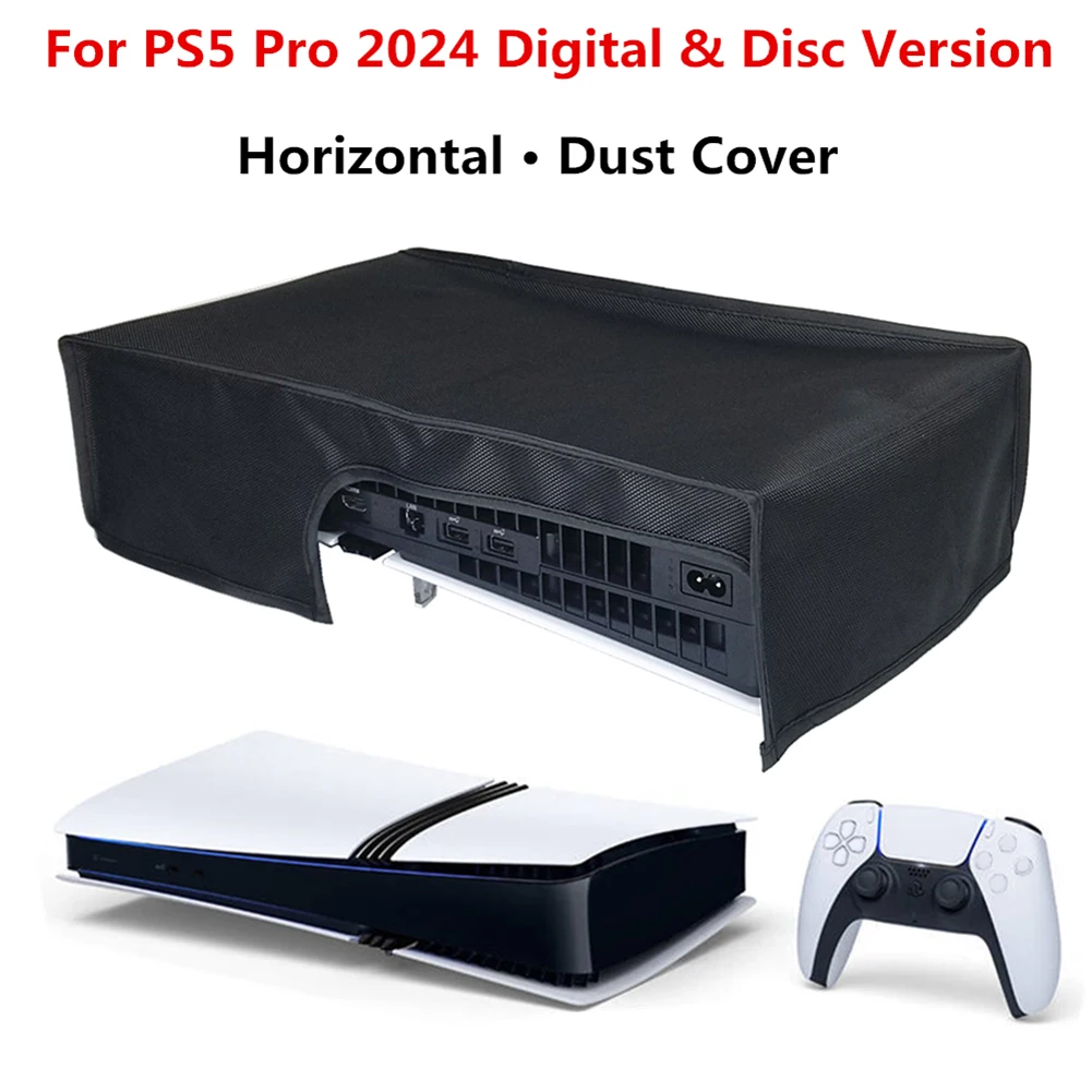 Horizontal Dust Cover Dust Guard 1680D Oxford Cloth Console Protector Waterproof for Playstation 5 Pro 2024 Console Digital Disc