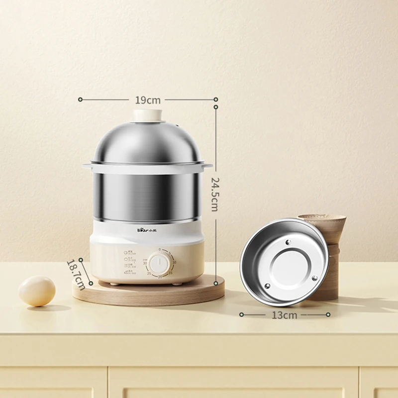 360W Electric Egg Boiler Breakfast Machine Multicooker Steamer Automatic Egg Cookers Home Egg Custard Steaming Cooker with Timer