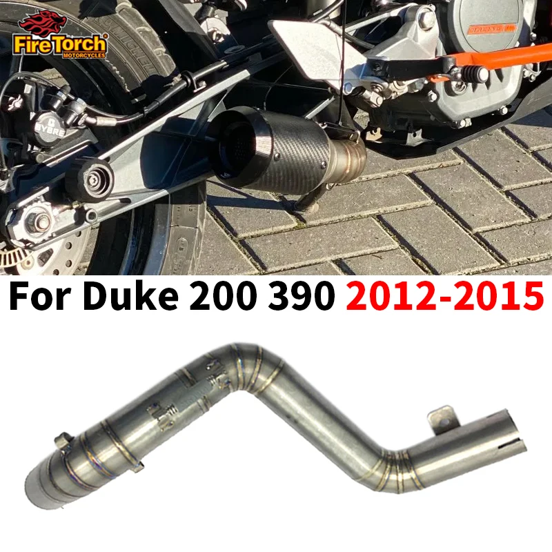 Motorcycle Exhaust Muffler Espace Moto 50.8mm Titanium alloy Mid Pipe For KTM DUKE 390 200 DUKE200 DUKE390 2012 2013 2014 2015