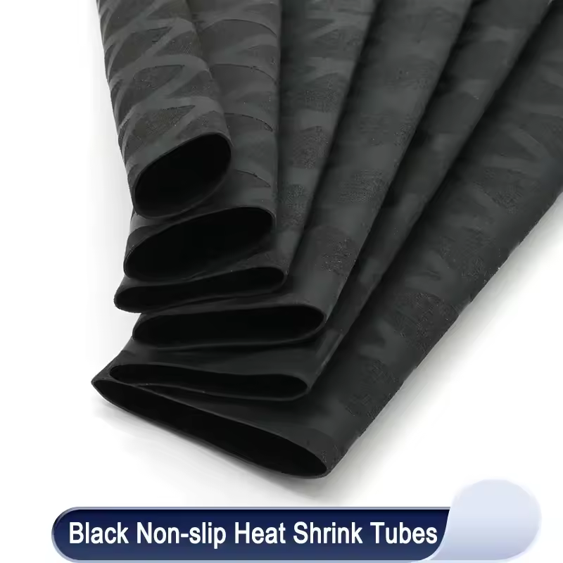 Tubo termo retrátil antiderrapante para vara de pesca, envoltório preto 15 18 20 22 25 28 30 35 40 45 50mm, alça isolada, proteção à prova d'água