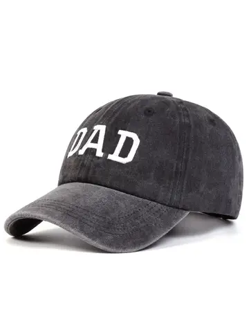 DAD MOM Embroidered Baseball Hat Retro Sports Casual Duck Tongue Hat Sun Hat