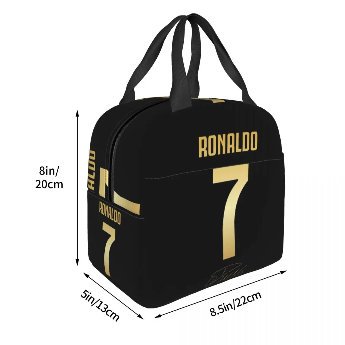 CR7 Cristiano Ronaldo Lunch Bags Insulated Bento Box Waterproof Lunch Tote Picnic Bags Cooler Thermal Bag for Woman Girl School