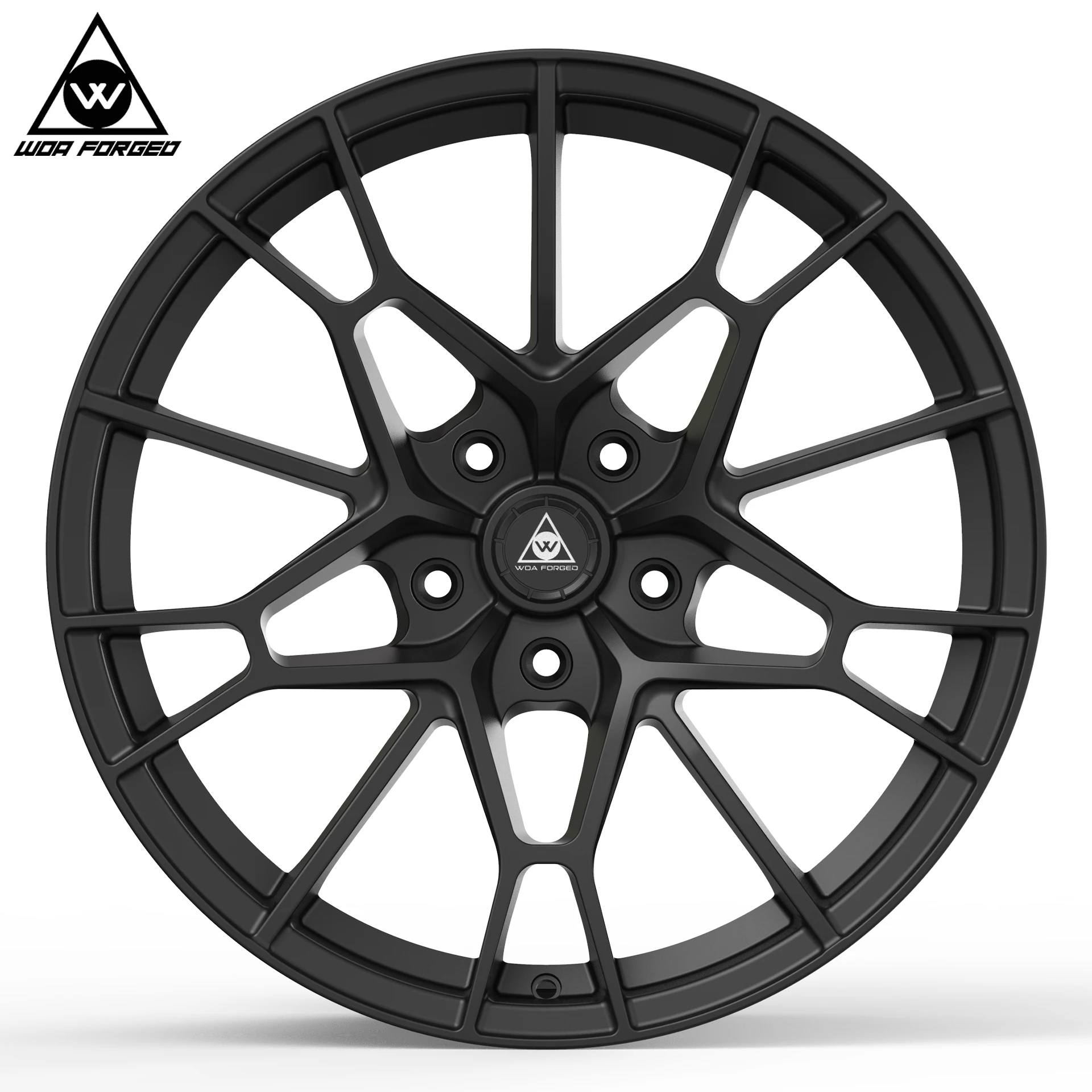 

WOA Forged Single Matte Black Finish 18 19 20 Inches Star Spoke Deep Dish Lightweight Performance 5x112 5x120 Mesh Design for M2
