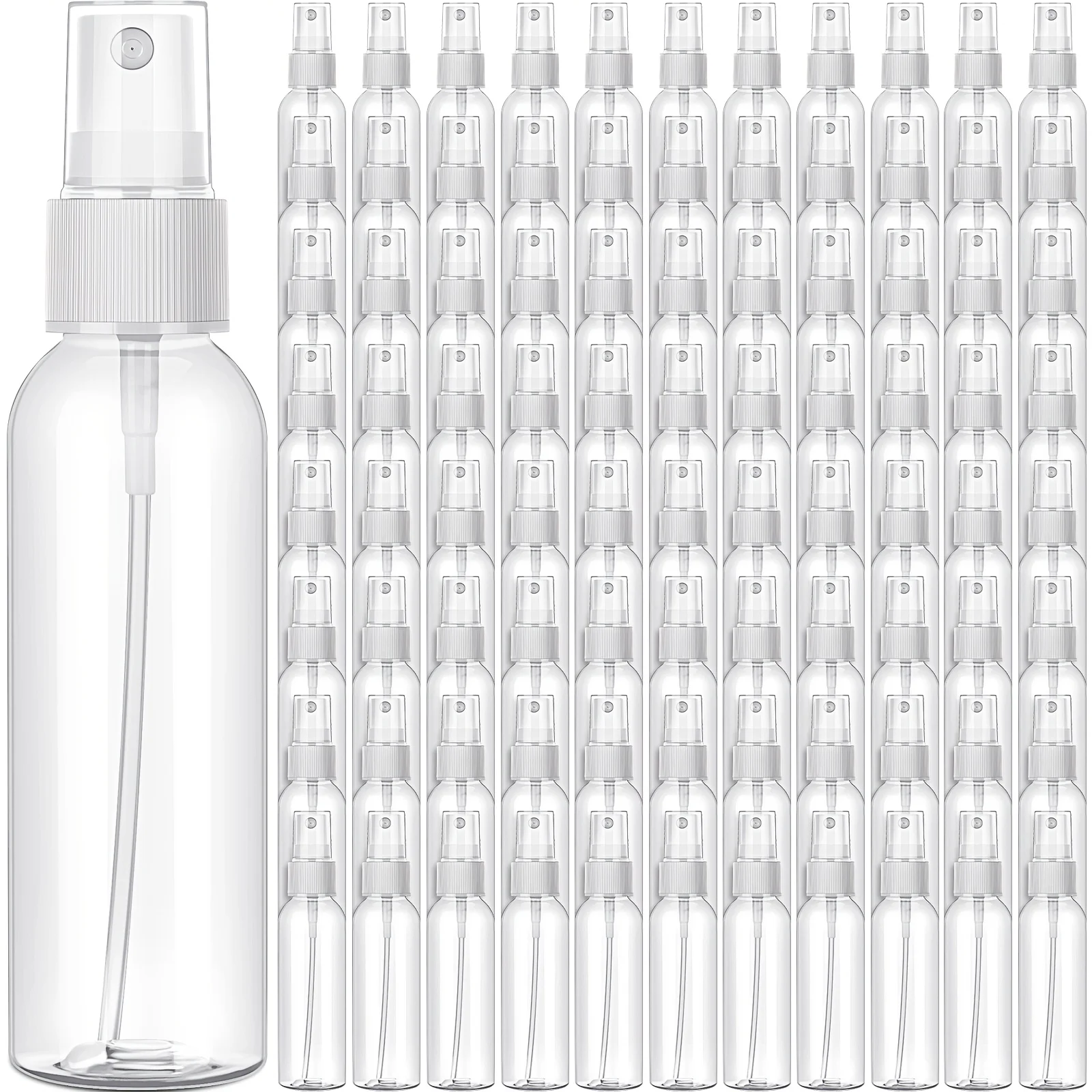 20 sztuk 10/20/30/50/60/100ML wielokrotnego napełniania przezroczysty plastikowy pusty Mini pojemnik na spray do czyszczenia podróży butelki do makijażu hurtowo