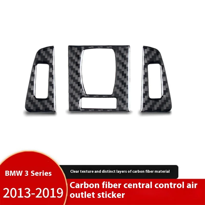 

For BMW 3 Series F30 Interior Modification Real Carbon Fiber Central Control Trend Decorative Stickers, Auto Parts