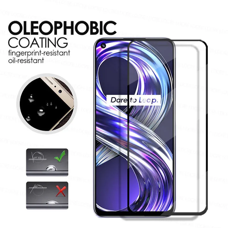 4-in-1 2.5D Tempered Glass For Realme 8i Glass For Realme 8i 8s 8 7 X7 Screen Protector 9H Camera Lens Film For Realme 8i 8s 8 7