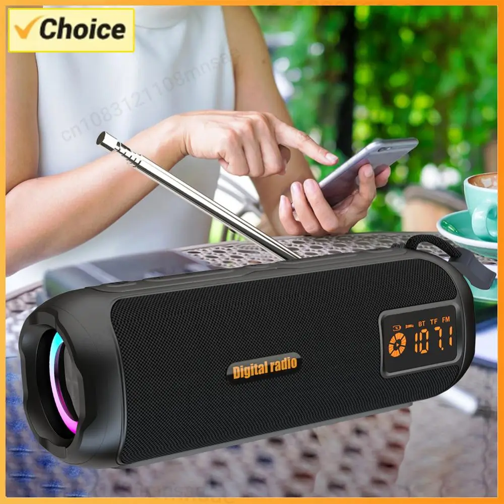 

Беспроводная Bluetooth-колонка с AM/FM-радио, поддержкой TF-карт, перезаряжаемая, для дома, кухни, улицы