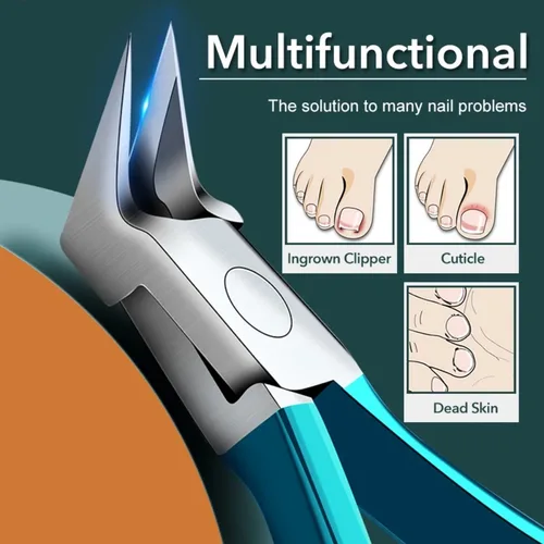 Imagen 2 del producto 120 ° Juego de cortaúñas con borde inclinado, 6 uds., para uñas encarnadas o gruesas, recortador de uñas de los pies, podólogo profesional