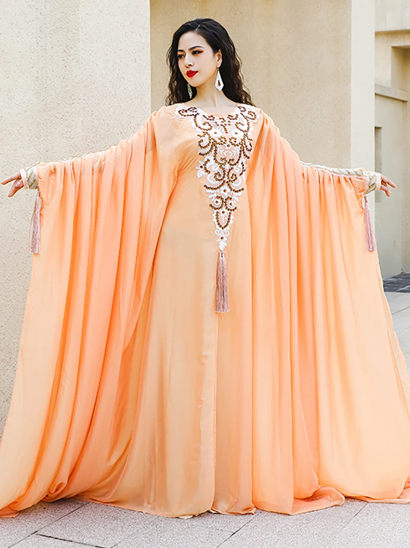 Vêtements de brevdu Ventre à Paillettes pour Femme Adulte, Robe de Spectacle, de Salle de Bal, Khaleegy, Tenue de Festival, Costume