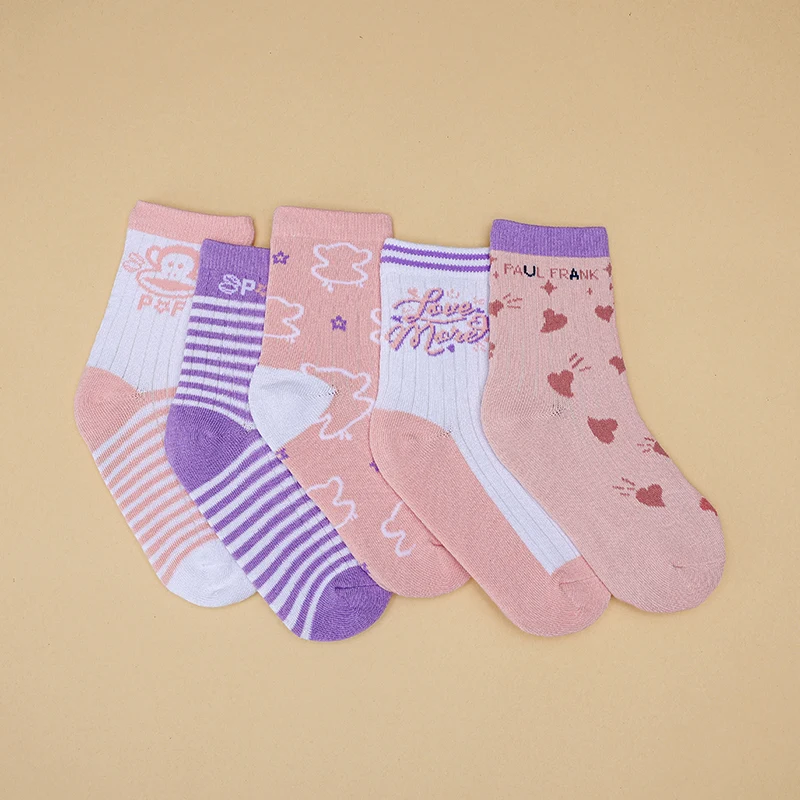 2026 5 أزواج الأطفال الكرتون الأرنب نصف الجوارب المرجان المخملية لينة الدافئة الجلد ودية الفتيات الخريف الشتاء سميكة الجوارب الدافئة #3