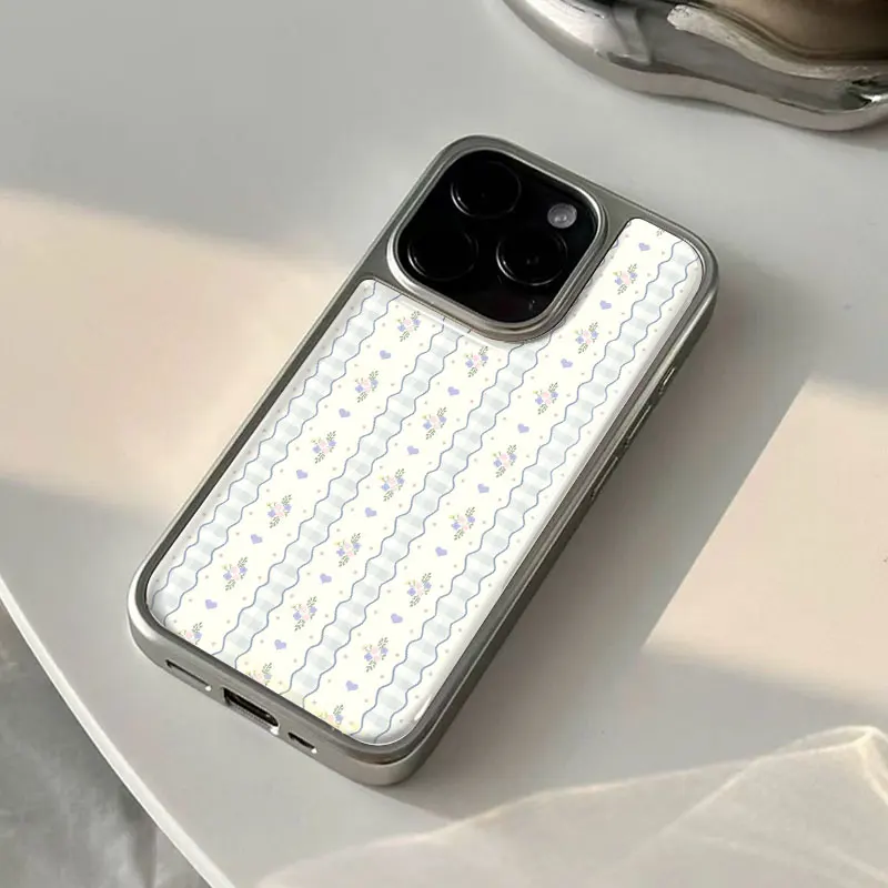 Fragmentierte Blütenknospen und Seiden-Handyhülle im Palaststil für iPhone 11/12/13/14/15/16/17 Pro Max AIR PLUS Epoxidharz-Telefon TPU Anti-Drop