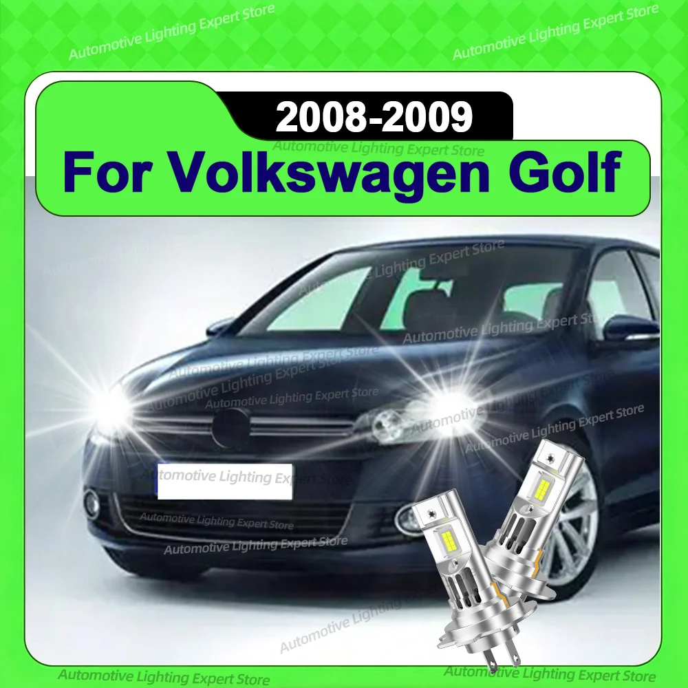 2Piece LED Car Headlight Bulb 30000LM High Power Lamp 6000K Low Beam With Fan For Volkswagen Golf 2008 2009