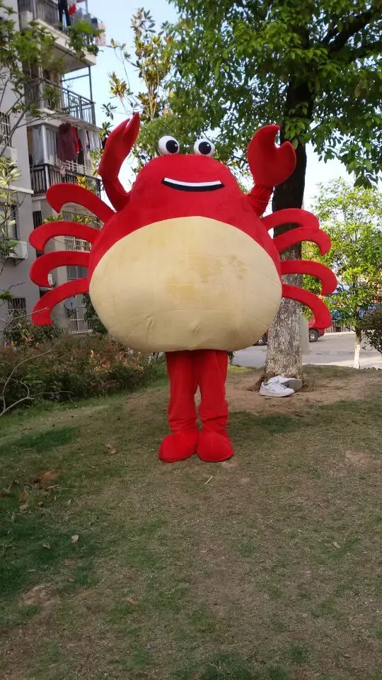 Christmas Red Crab Mascot Costumes Unisex Cartoon Apparel Cosplay Custom Made Mr Crab Theme Mascotte Carnival Costume Fancy Pa