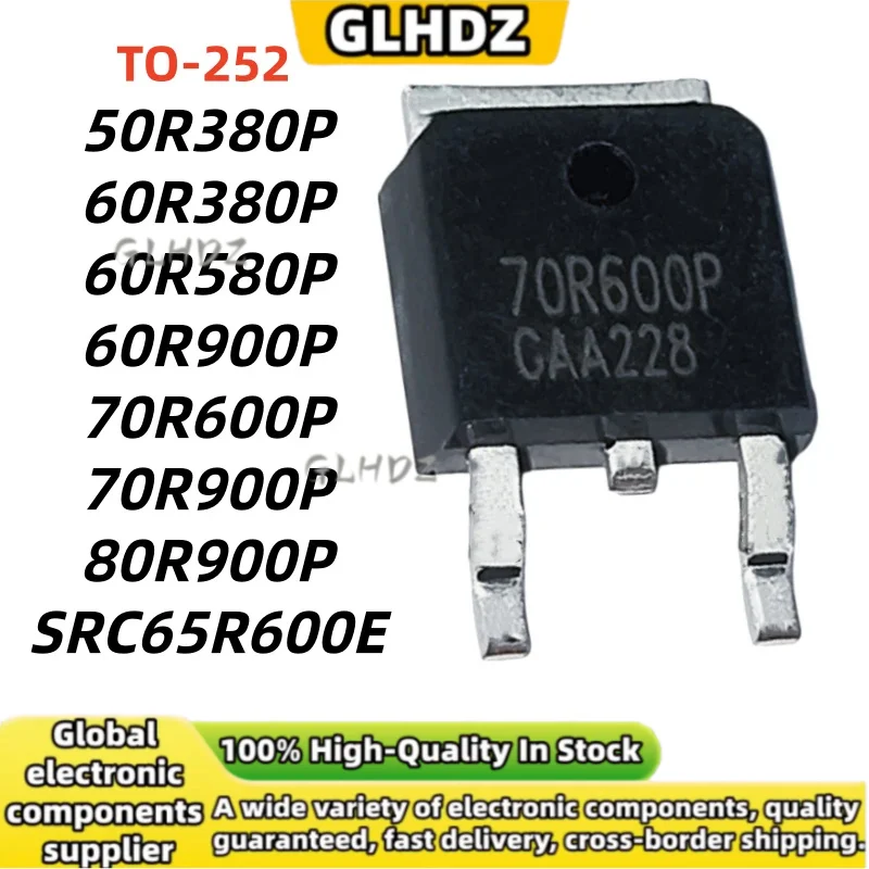 TO-252 10 unidades 50R380P 60R380P 60R580P 60R900P 70R600P 70R900P 80R900P SRC65R600E nuevos en stock