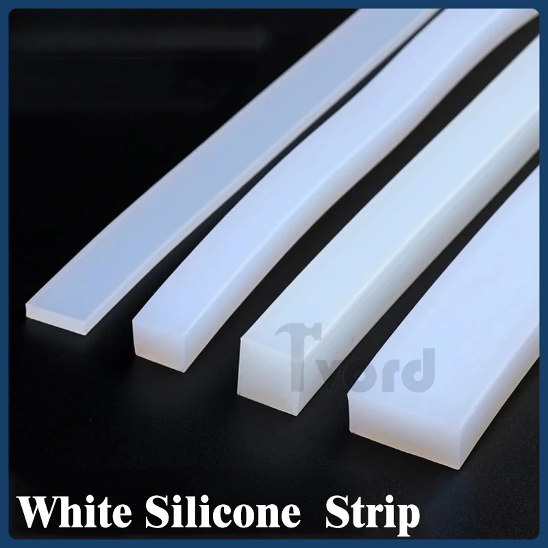 

Solid Silicone Rubber Square Strip Weatherstrip White Thickness*Width *Length