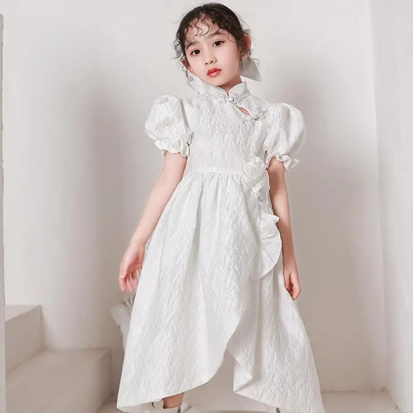 

Baby Spanish Lolita Princess Ball Gown Wedding Birthday Catwalk Dress Children Puff Sleeves Girl Formal Elegant Frocks A2898