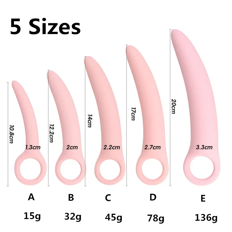 5 Size Anal Plug Silicone Anus Expander Dildo Vaginal Massage Masturbator Butt Plug Prostatic Stimulation Sex Toys for Woman Man