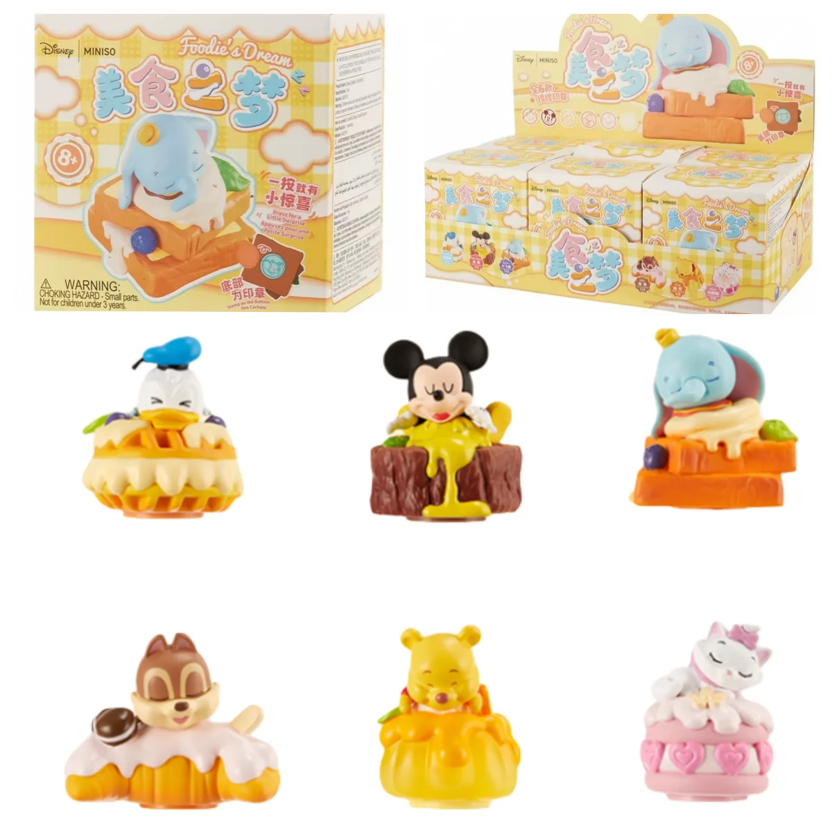 

MINISO Foodie's Dream Seal Blind Box Mickey Figurine Mystery Box Anime Figure PVC Model Collection Child Birthday Toy Gifts