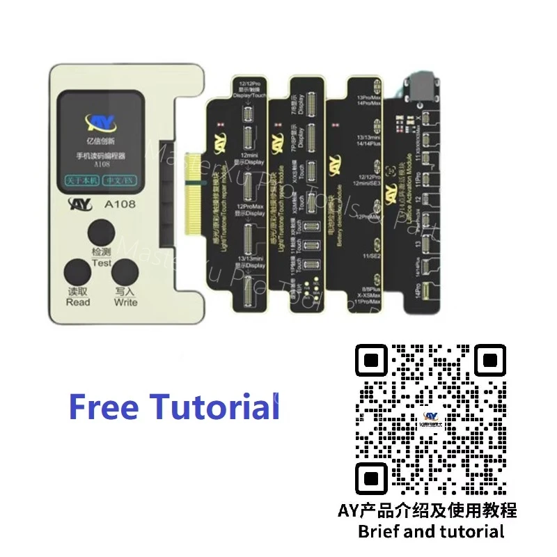 WholeSale AY Battery External Tag On Flex And AY108 Programmer No Soldering For Iphone 15 14 13 12 11 Max No Warning Repair Tool