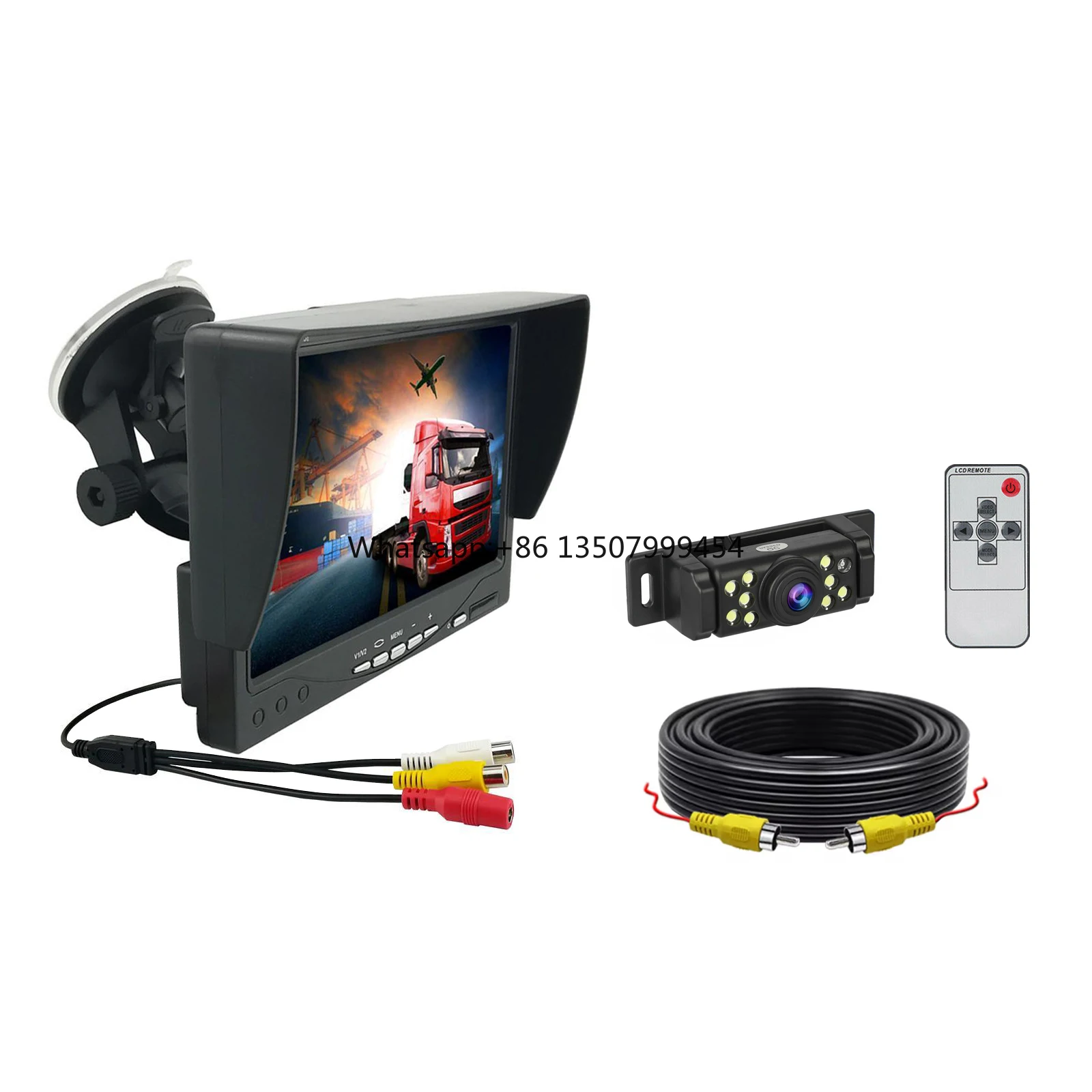 

Waterproof 12V 24V Reverse Camera System 7 Inch Car Monitor Windscreen Suction Reverse Aid Backup Camera for Car Rv SUV