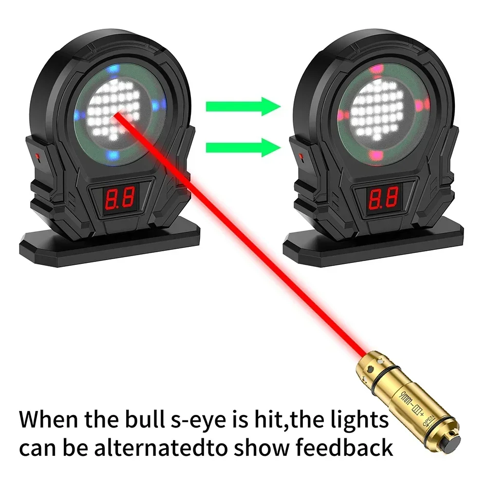 YColor Sensitive Infrared Induction Electronic Laser Target Shooting Toy with Sound Effects for Dry Fire Laser Training Practice