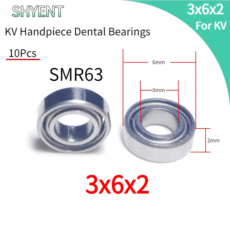 10pcs for Comtra Angle KV low speed contra angle bearings 3x6x2mm