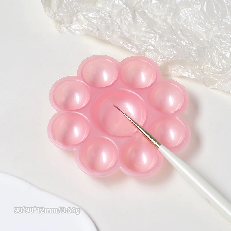 8穴ネイルアートカラーパレットディスプレイスタンド付きUVジェルポリッシュホルダーDIY描画ペイントディッシュマニキュアツール