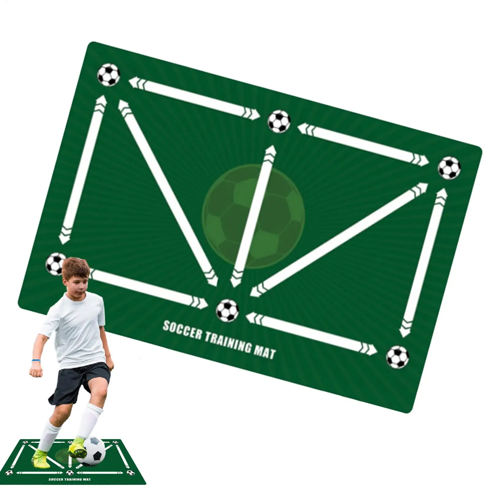 

Agility Footstep Training Mat Non-Slip Football Training Mat Safe Agility Footstep Portable Design for Players Fans Lovers