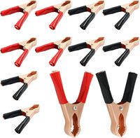 10Pcs 50A Insulated Alligator Clips Electrical Heavy Duty Alligator Clamps Battery Replacement Cable Metal Spring Jumper Clips