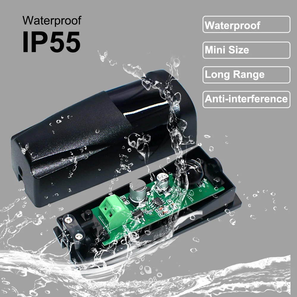 Dc/ac 12 24 24v à prova dwaterproof água ip55 fotocélula porta automática sensor de segurança alarme infravermelho feixe sensor fotocélula