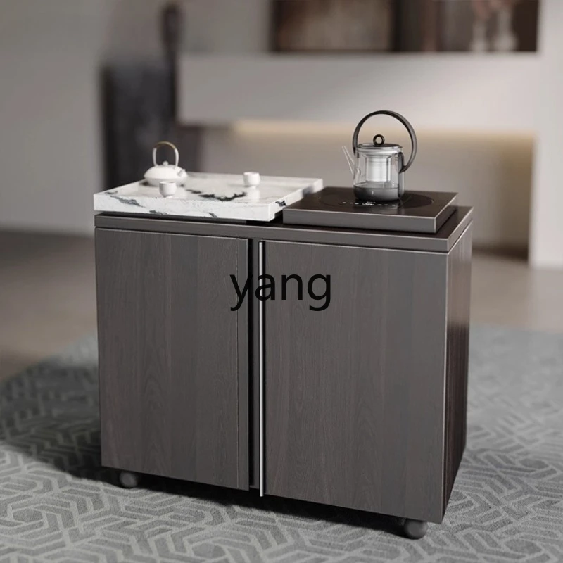 

LMM marble solid wood coffee table side table living room home balcony small apartment multi-function