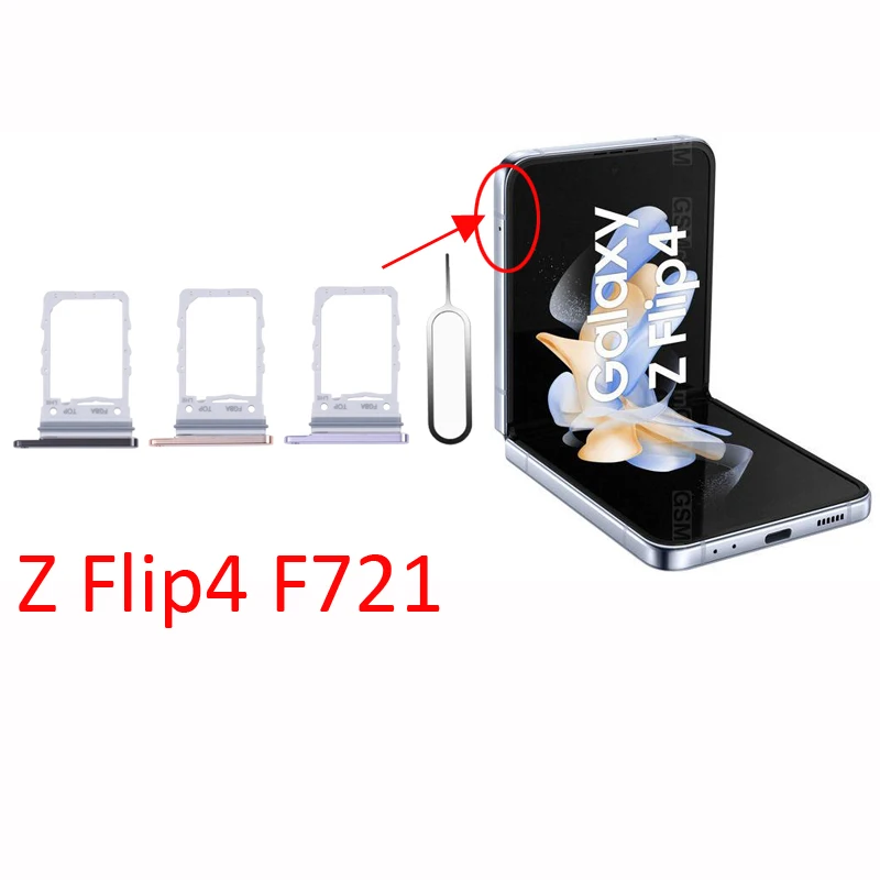 Voor Samsung Galaxy Z Flip4 Fold4 5G Telefoon Sim Chipkaart Lade Gleuf Z Flip 4 Fold 4 F721 F936 Nieuwe Sim Lade Houder