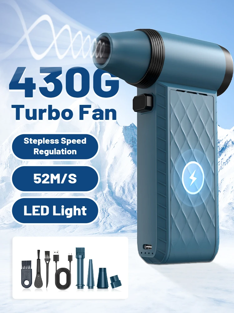 

200000RPM Mini Turbo Jet Fan 430g Thrust High-Speed Brushless Motor Electric Air Duster Adjustable wind speed Violent Car Blower