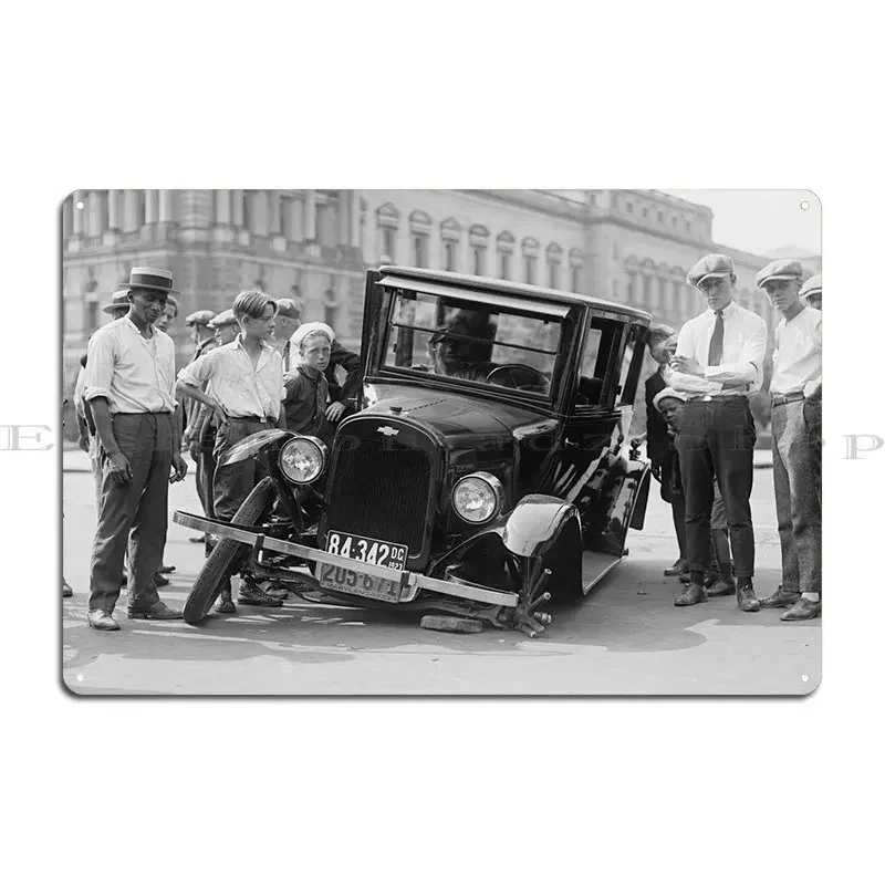 Car Breakdown 1930s Metal Plaque Poster Home Create Wall Pub Design Mural Tin Sign Poster