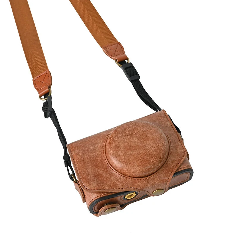 Portable PU Leather case Camera Bag Cover for Canon SX740 SX740HS SX720HS SX720 SX730HS SX730 pouch With Shoulder Strap