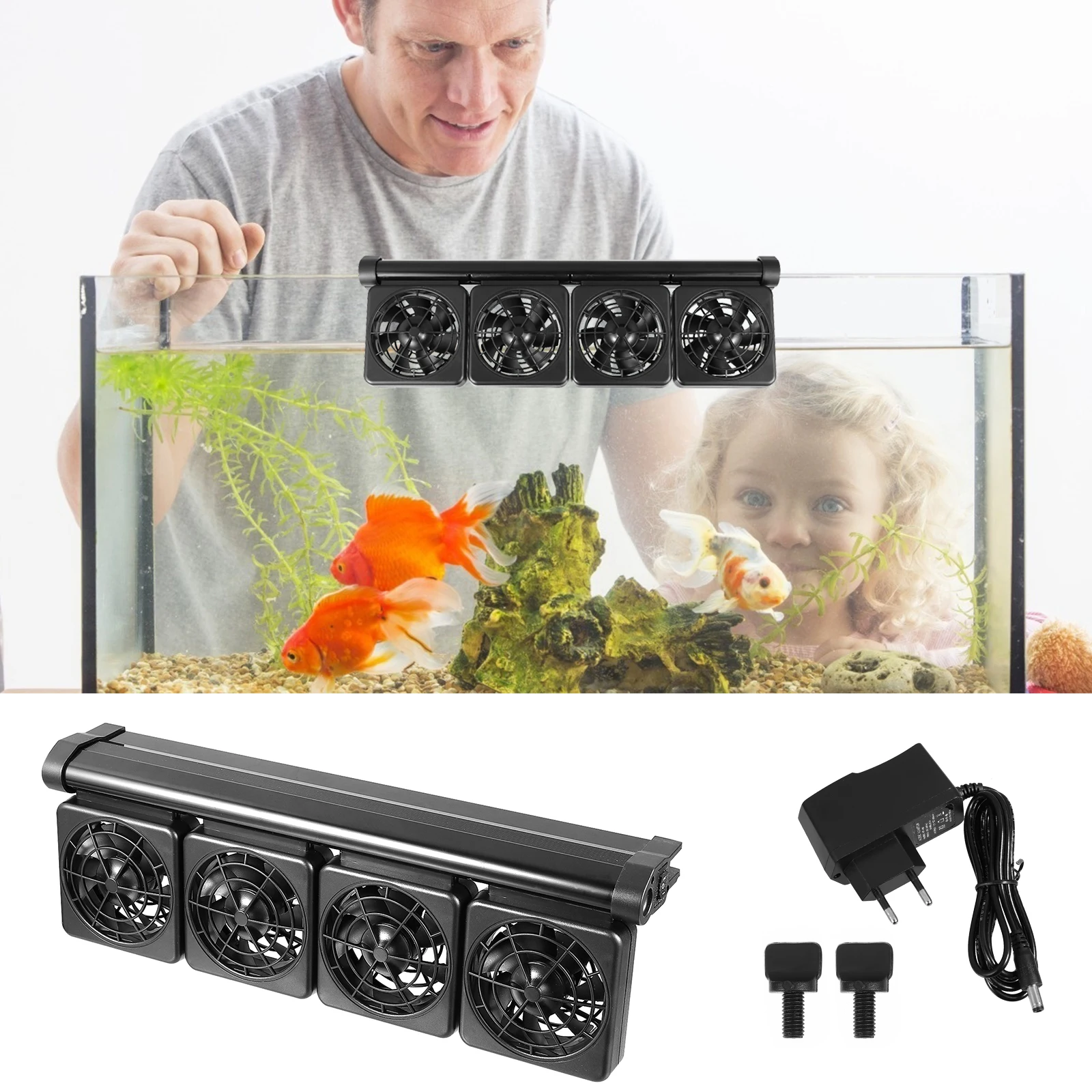 

Adjustable Mini Fish Tank Cooling Gears 1.2cm Clamp Aquarium Chiller for Freshwater Tanks Water Cooling System 2