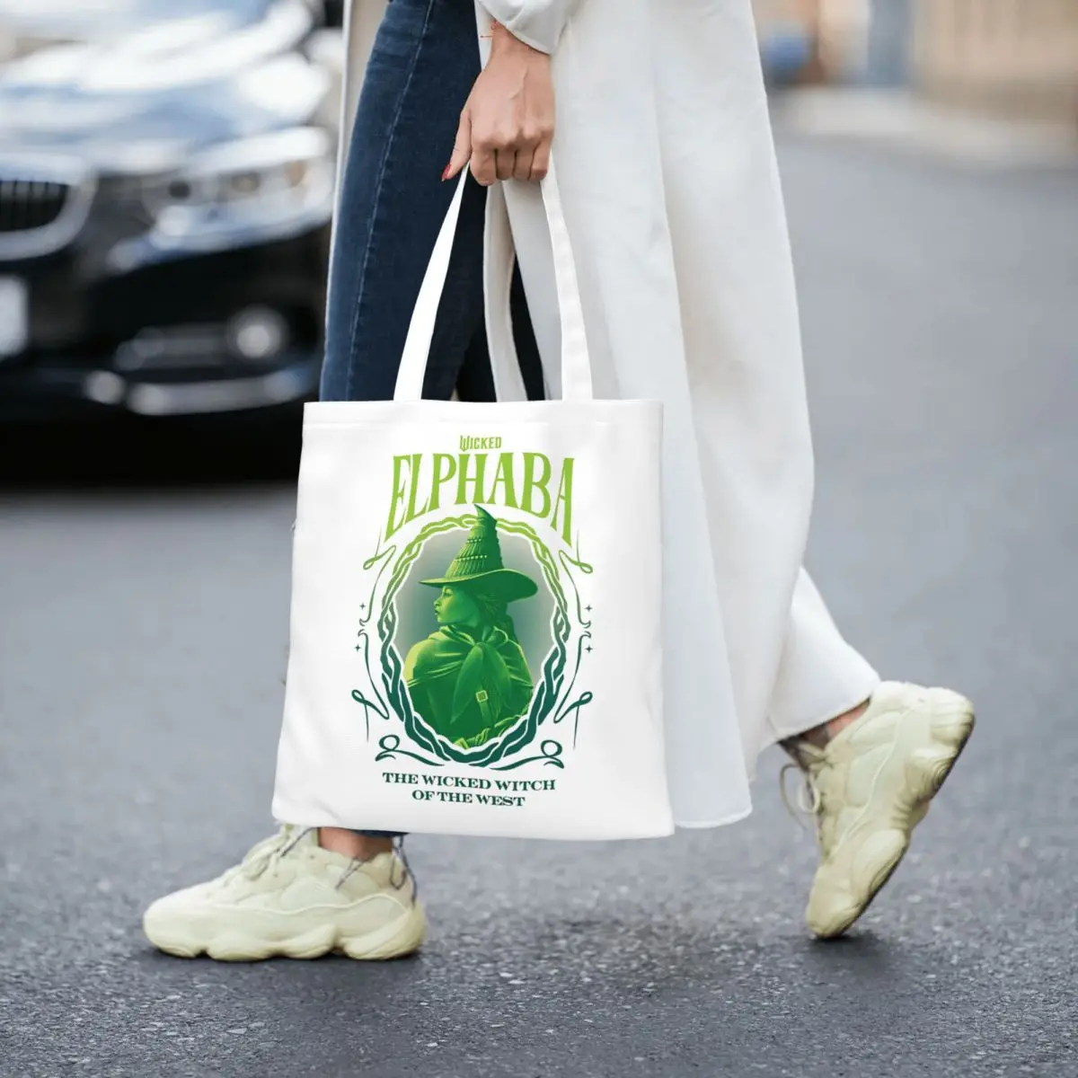 

Wicked For Good Холщовая сумка-тоут Волшебник Фильм Продуктовые сумки Многоразовые сумки-шоппер для унисекс