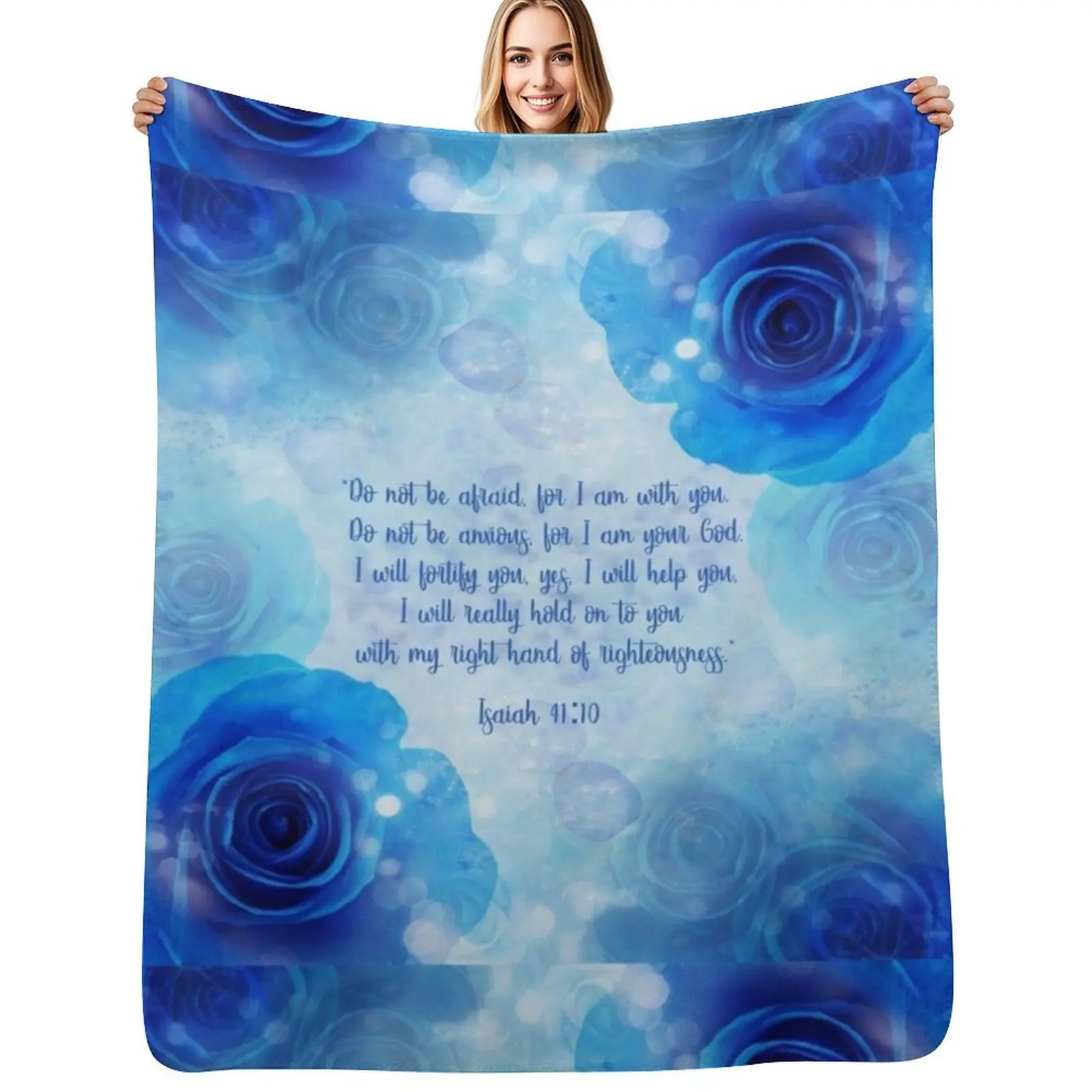 Isaiah 41:10 Throw Blanket Summer Cool Breathable Blanket for Sleeping