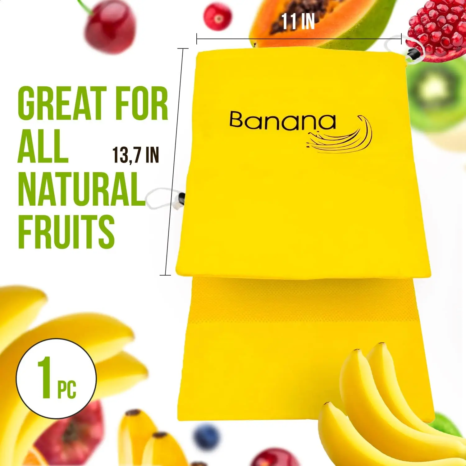 Extend Banana Freshness: Durable & Washable Storage Bag – Lightweight, Food-Safe Kitchen Organizer for Fruit and Veggie Freshnes