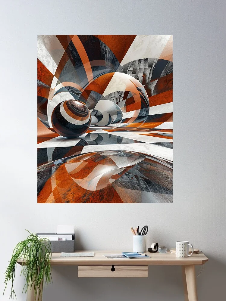 Dirk Knaack Orbital Resonance, Print Art Canvas Poster, Living Room, Home Wall Decor Picture