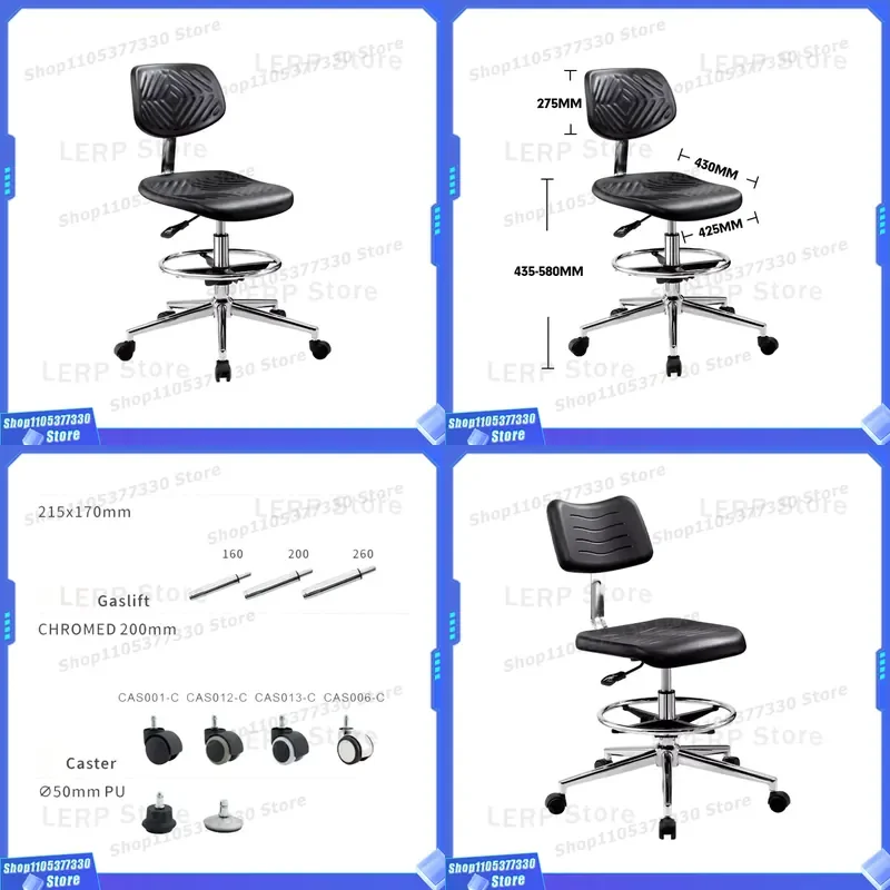 Anti Static ESD Workbench for Electronics Factory Assembly Line with Ergonomic Industrial Worker Chair Adjustable Height