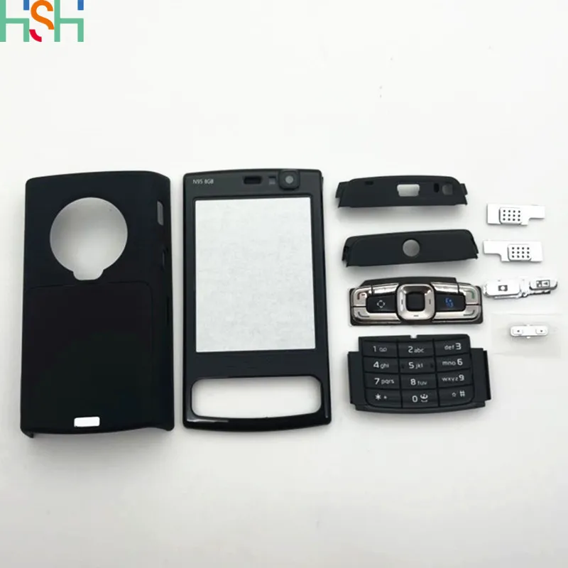 N95 housing  keyboard For Nokia N95 8G battery back cover case High quality housing Keypad